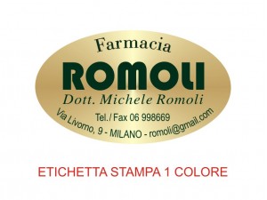 Etichette adesive per farmacie e parafarmacie (mm 50x29) (cod. 11P)